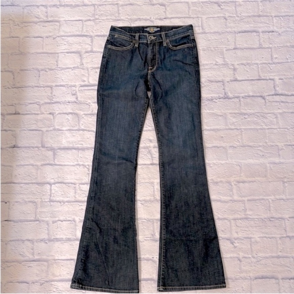 Lucky Brand Charlotte Kick Flare Bootcut Jeans Dark Wash Blue Denim Size 4/27